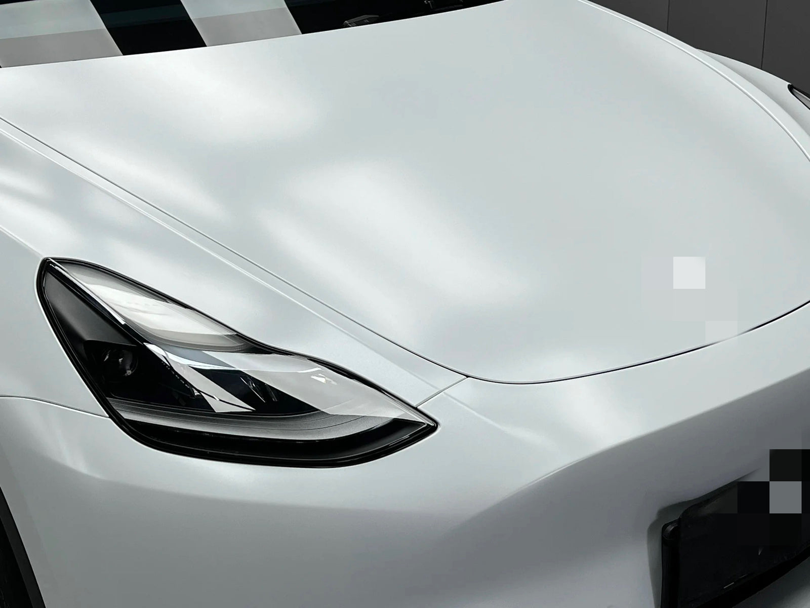 Satin Metallic Pearl White Vinyl Wrap Vehicle