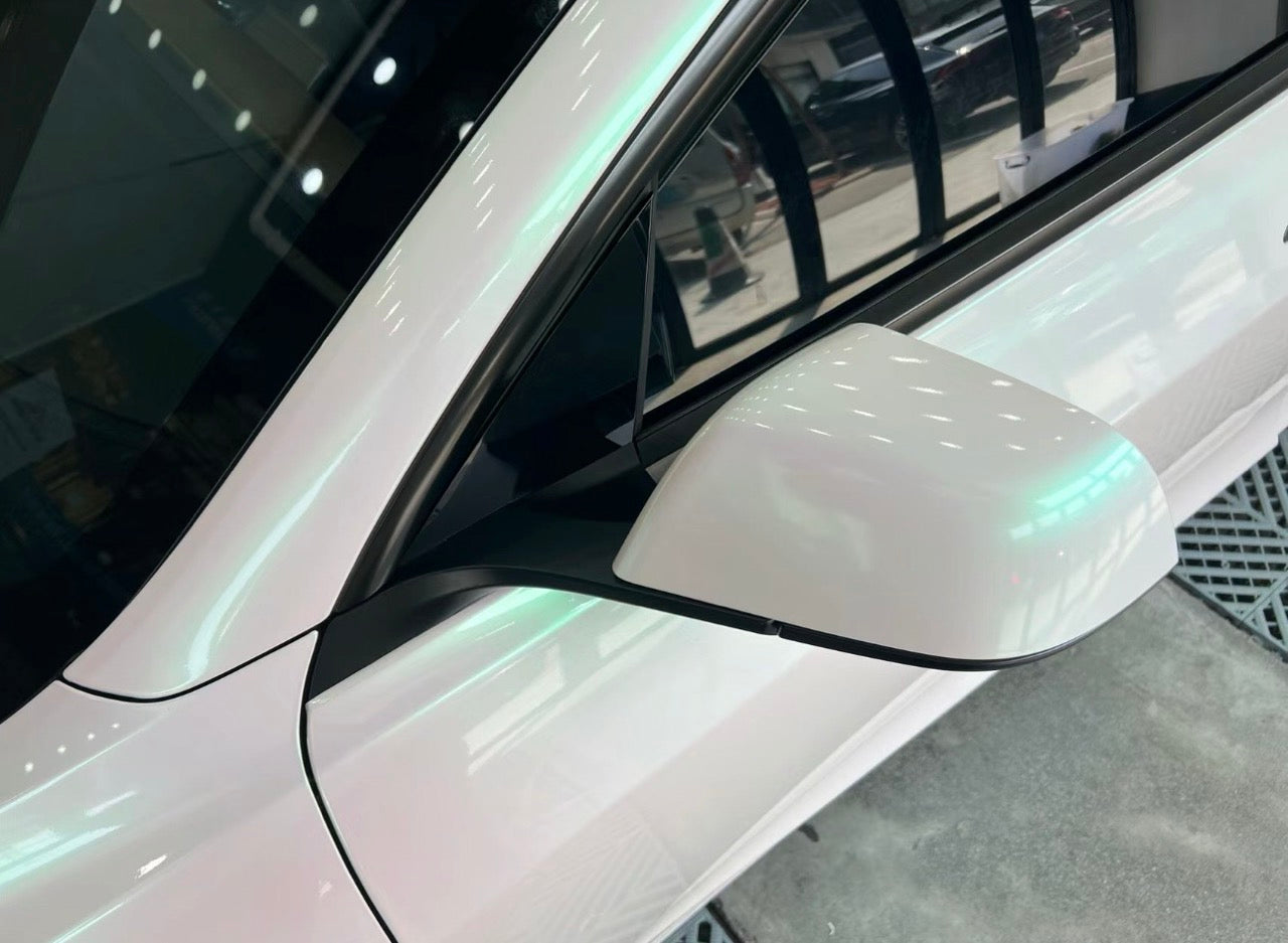 Color Shift Glitter Aurora White Vinyl Wrap Color