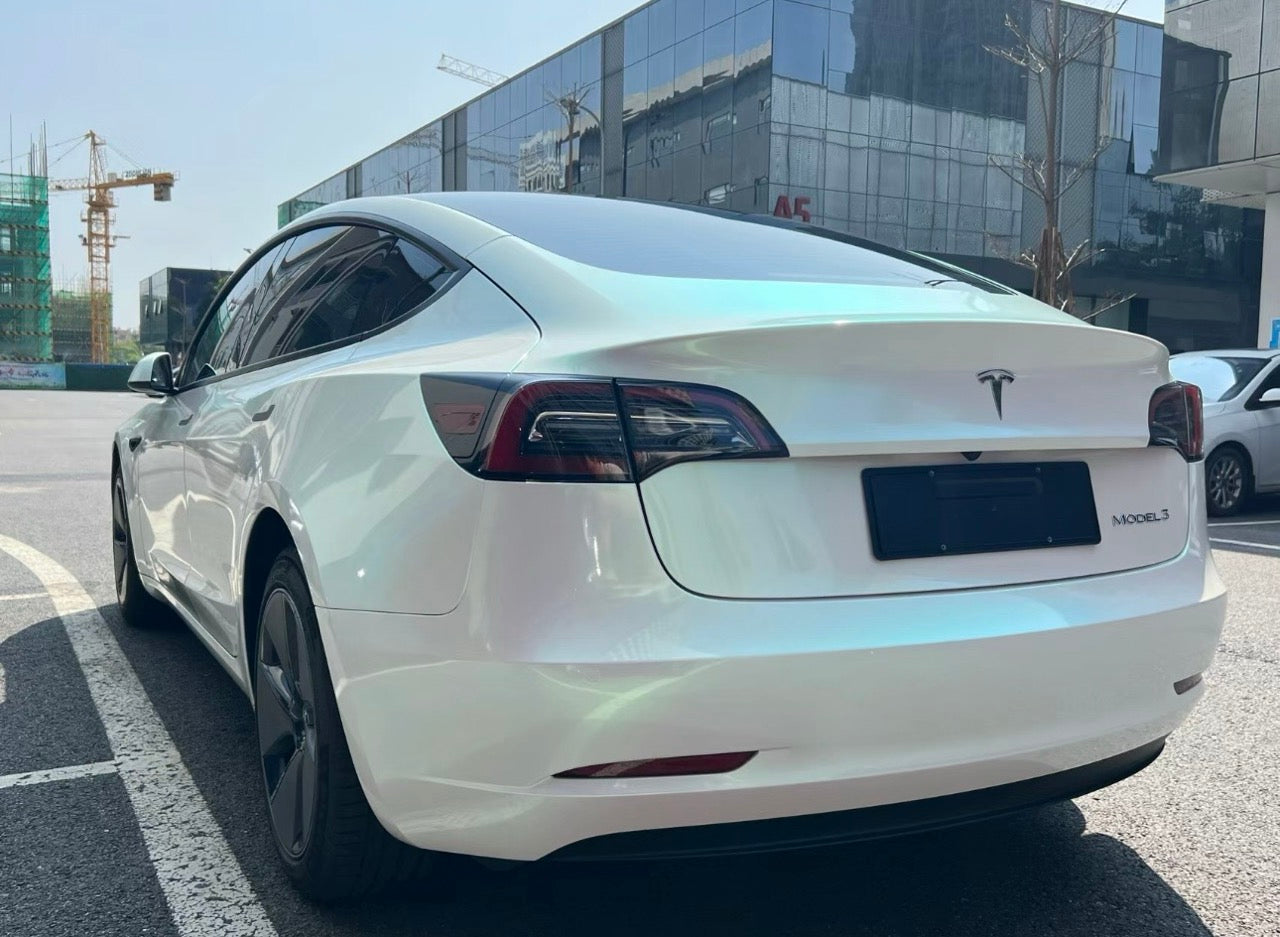 Color Shift Glitter Aurora White Vinyl Wrap Color