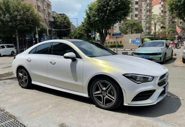 Color Shift White Gold Vinyl Wrap Car