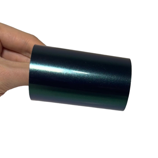 Gloss Metallic Glitter Aurora Green Vinyl Wrap