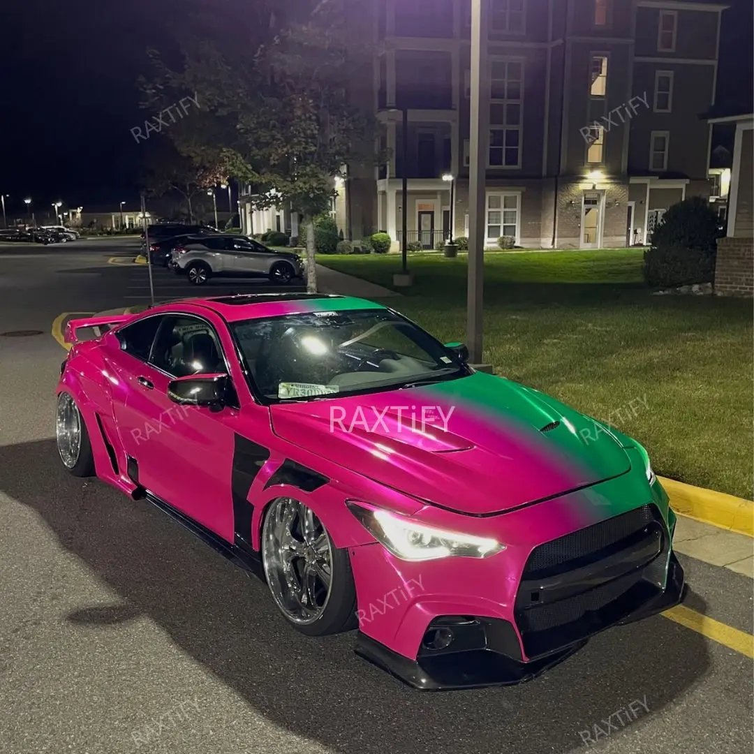 Infiniti Q60 Red to Green Fade Custom Vinyl Wrap – RAXTiFY