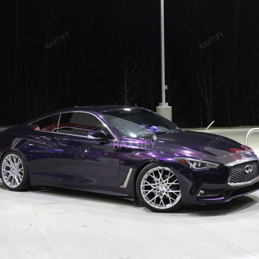 Infiniti Q60 Gloss Metallic Glitter Black Purple