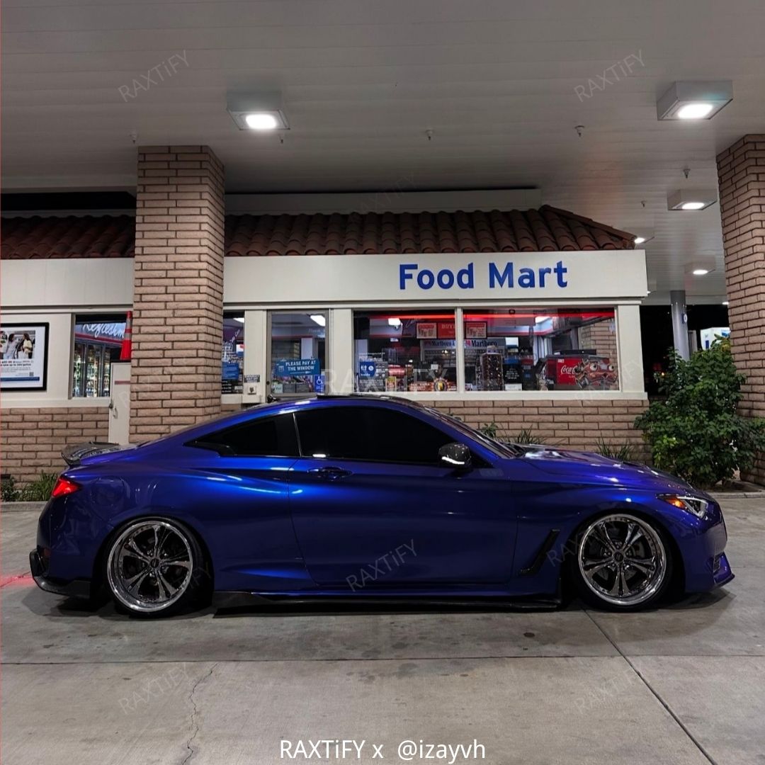 Infiniti wrapped in Gloss Metallic Deep Blue Vinyl Wrap