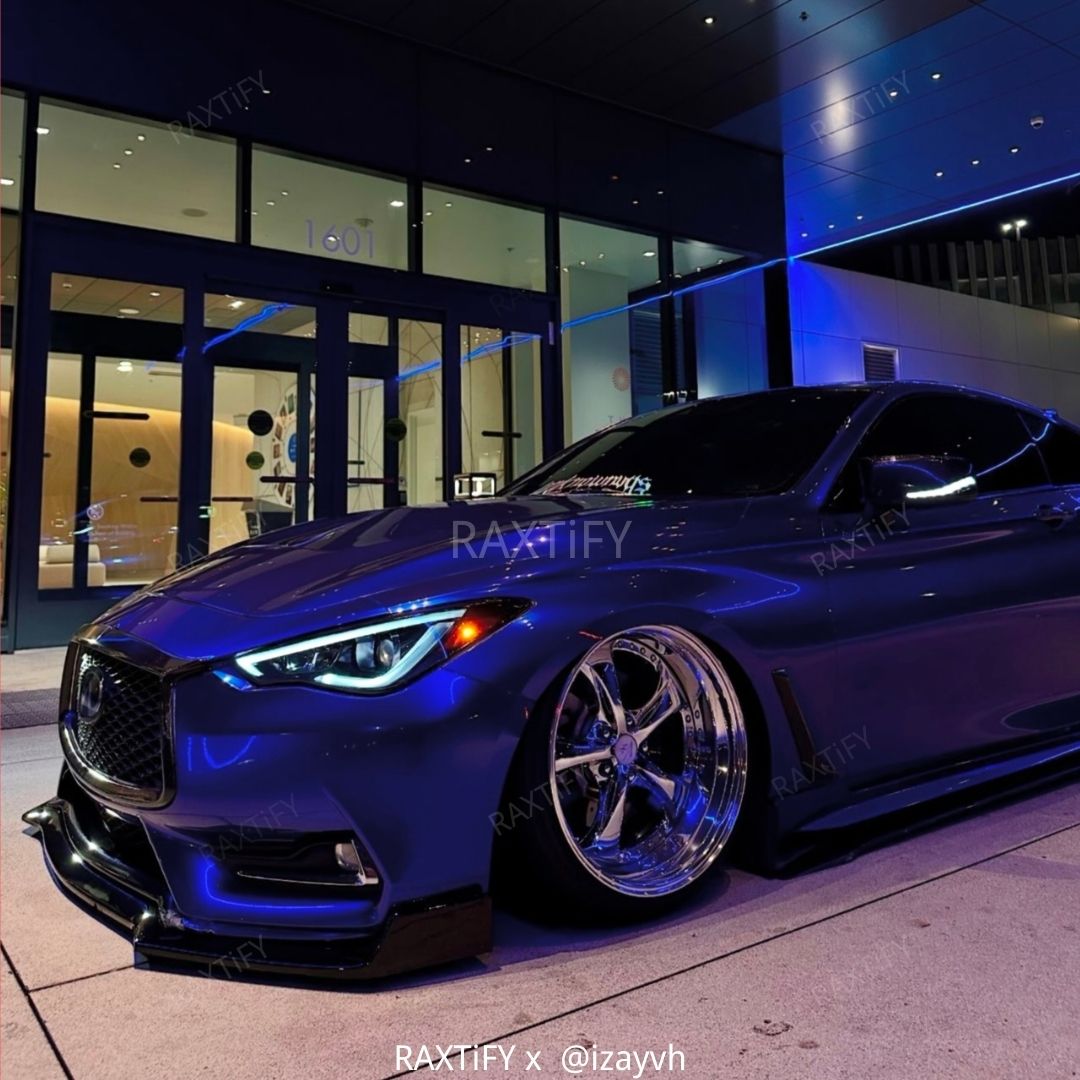 Infiniti wrapped in Gloss Metallic Deep Blue Vinyl Wrap
