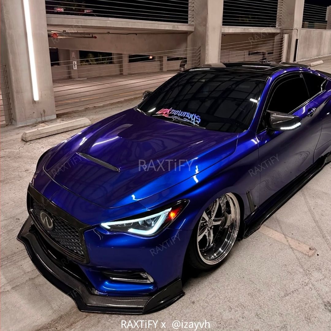Infiniti wrapped in Gloss Metallic Deep Blue Vinyl Wrap