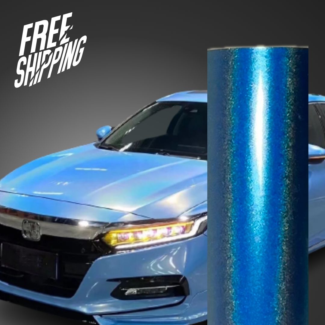 Laser Gloss Blue Vinyl Wrap