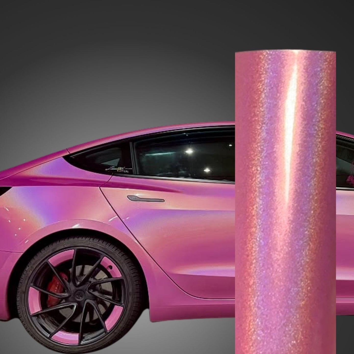 Laser Gloss Pink Vinyl Wrap
