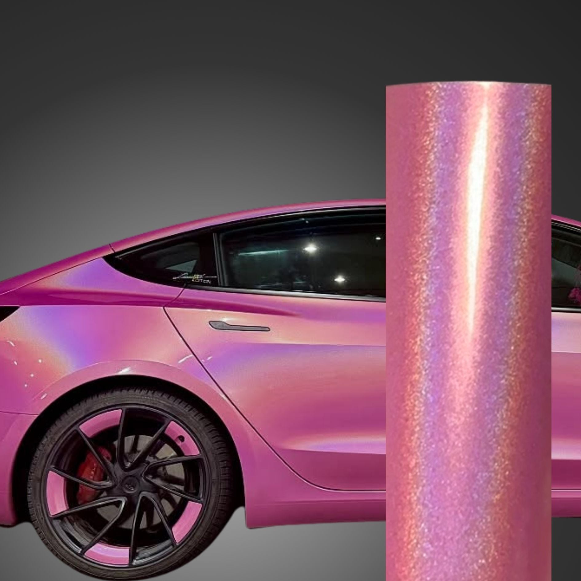 Laser Gloss Pink Vinyl Wrap