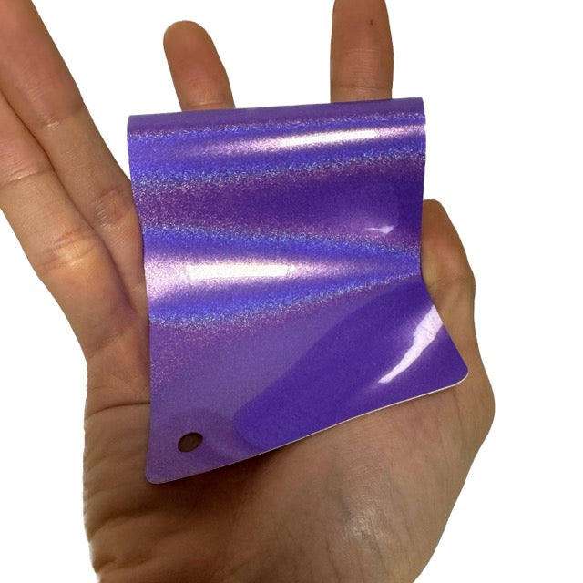Laser Gloss Purple Vinyl Wrap swatch card