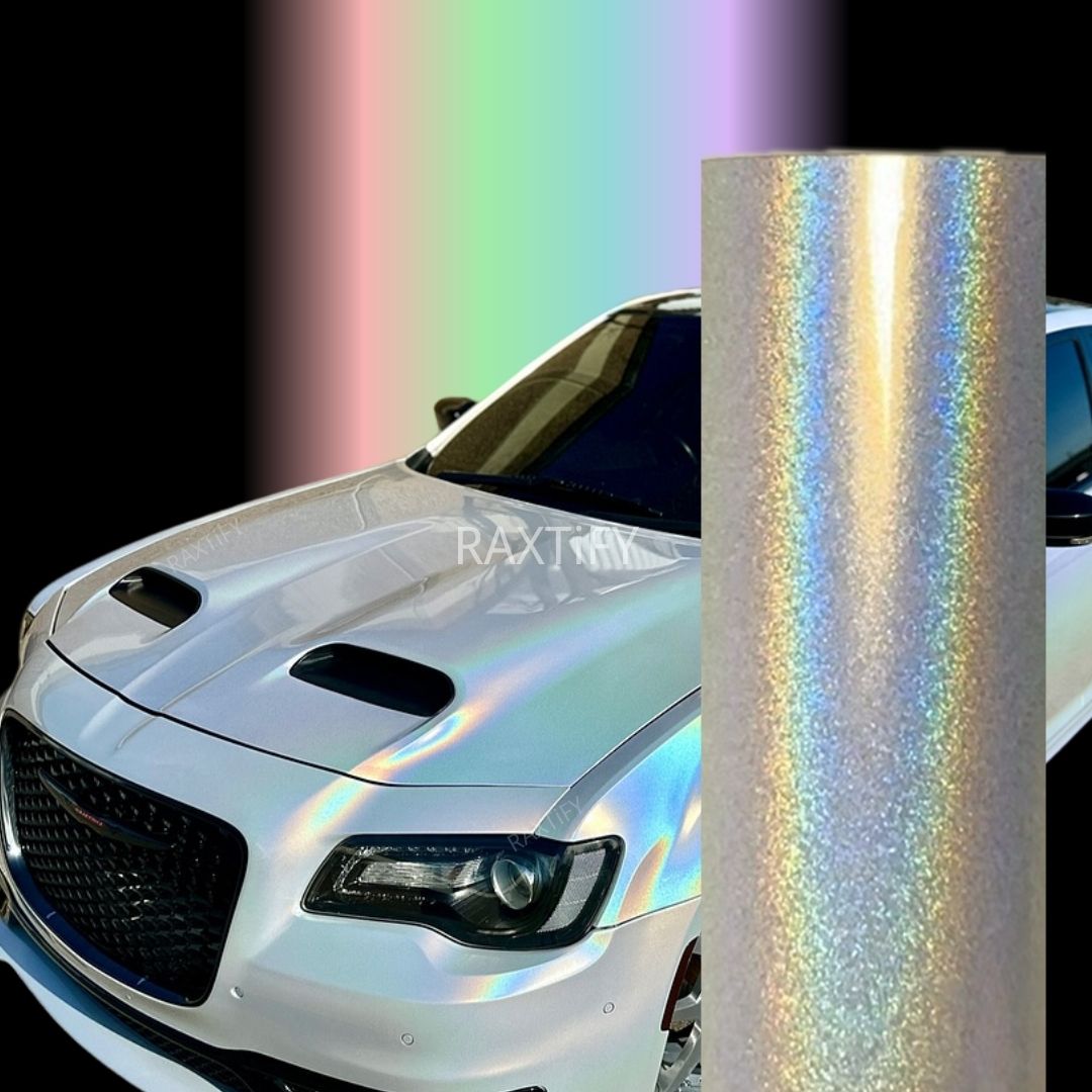 Laser Gloss White Vinyl Wrap look