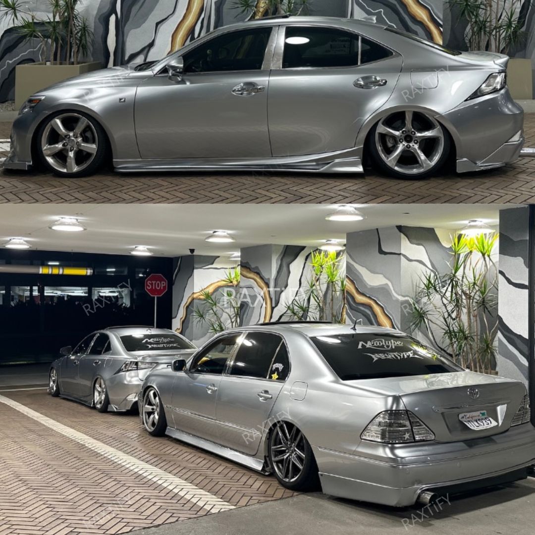 Gloss Metallic Metal Silver Car Wrap  on lexus