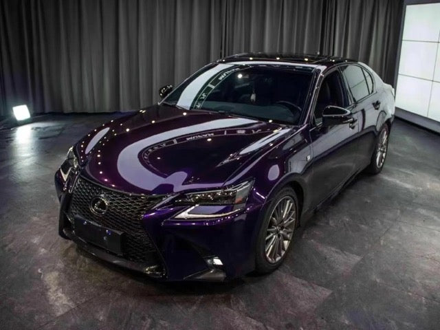 Lexus wrapped in Color Shift Glitter Black Purple Vinyl Wrap