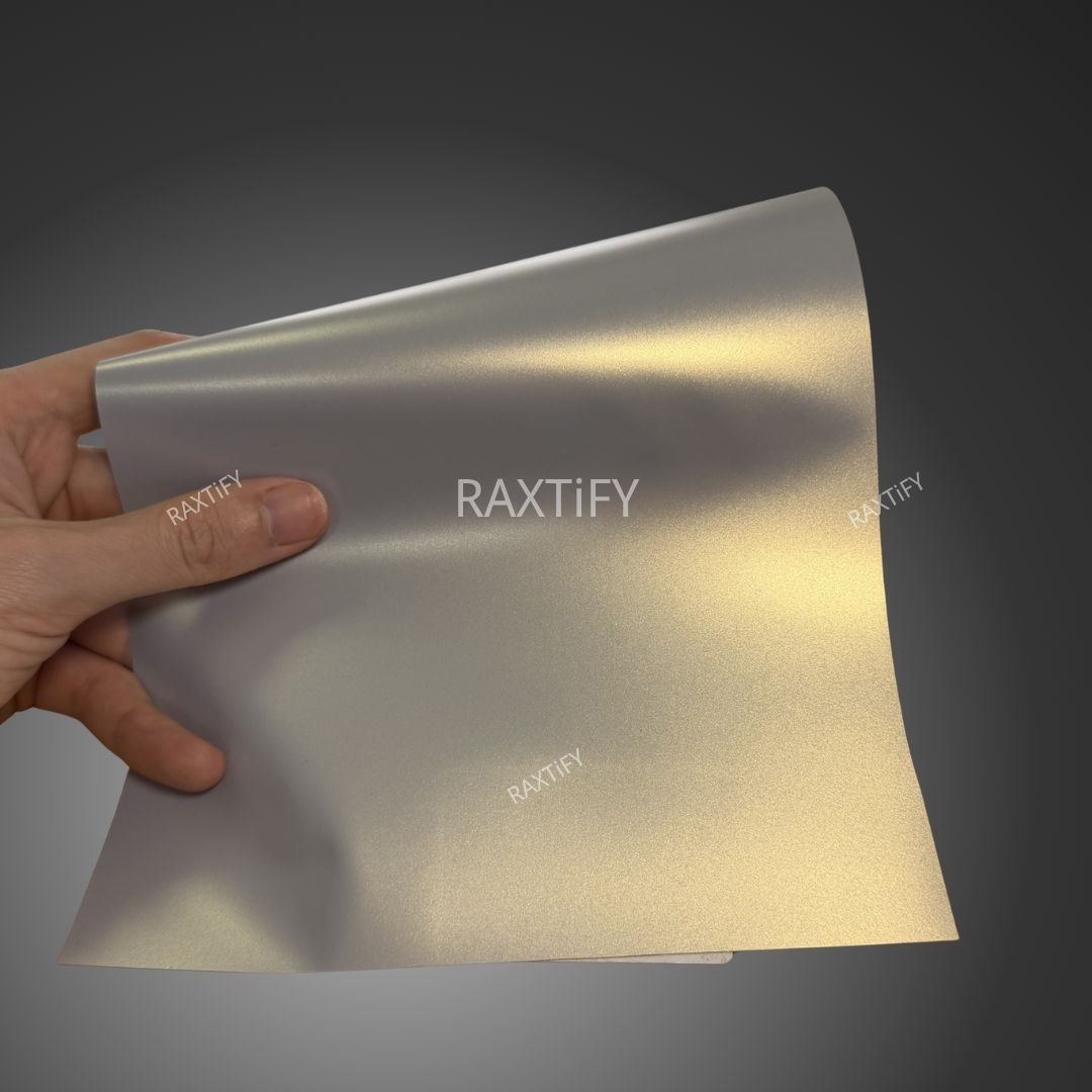 Satin Cyber Silver Gold Vinyl Wrap swatch book