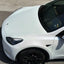 Matte Glitter White Blue Vinyl Wrap tesla hood