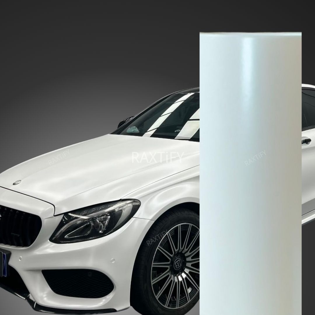 Matte Silk Creame White Car Wrap