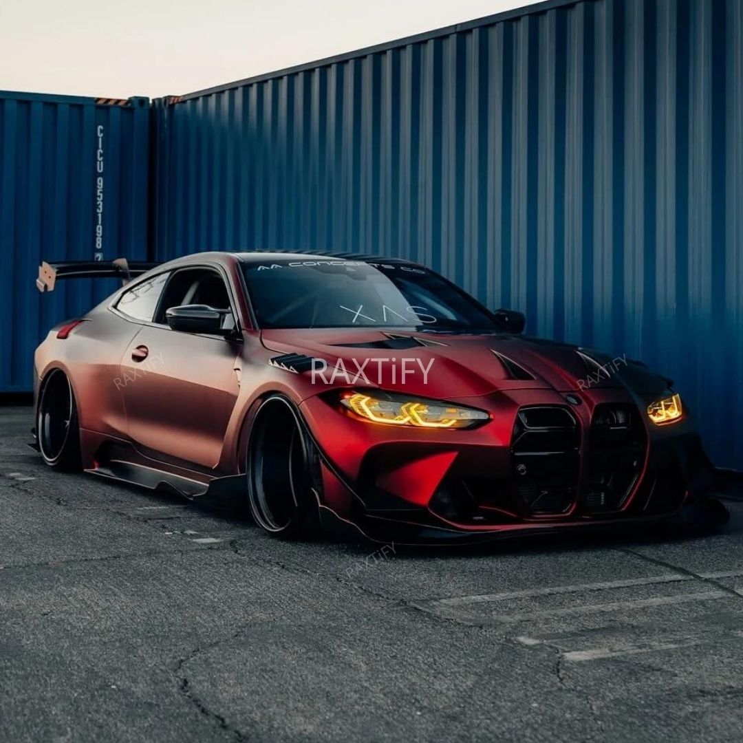 Matte Chrome Romanee Red Car Wrap