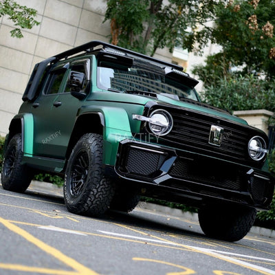 Matte Chrome Venom Green Car Wrap