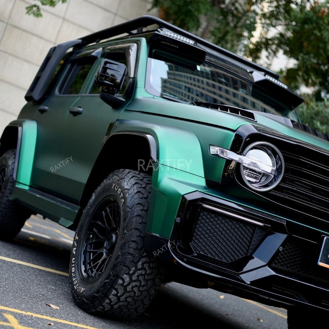 Matte Chrome Venom Green Car Wrap