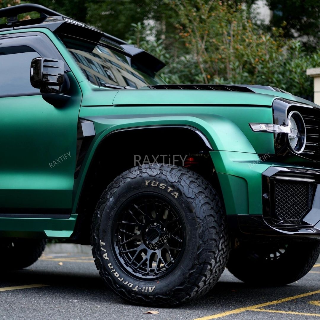 Matte Chrome Venom Green Car Wrap