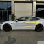 Matte Glitter White Gold Vinyl Wrap tesla model3