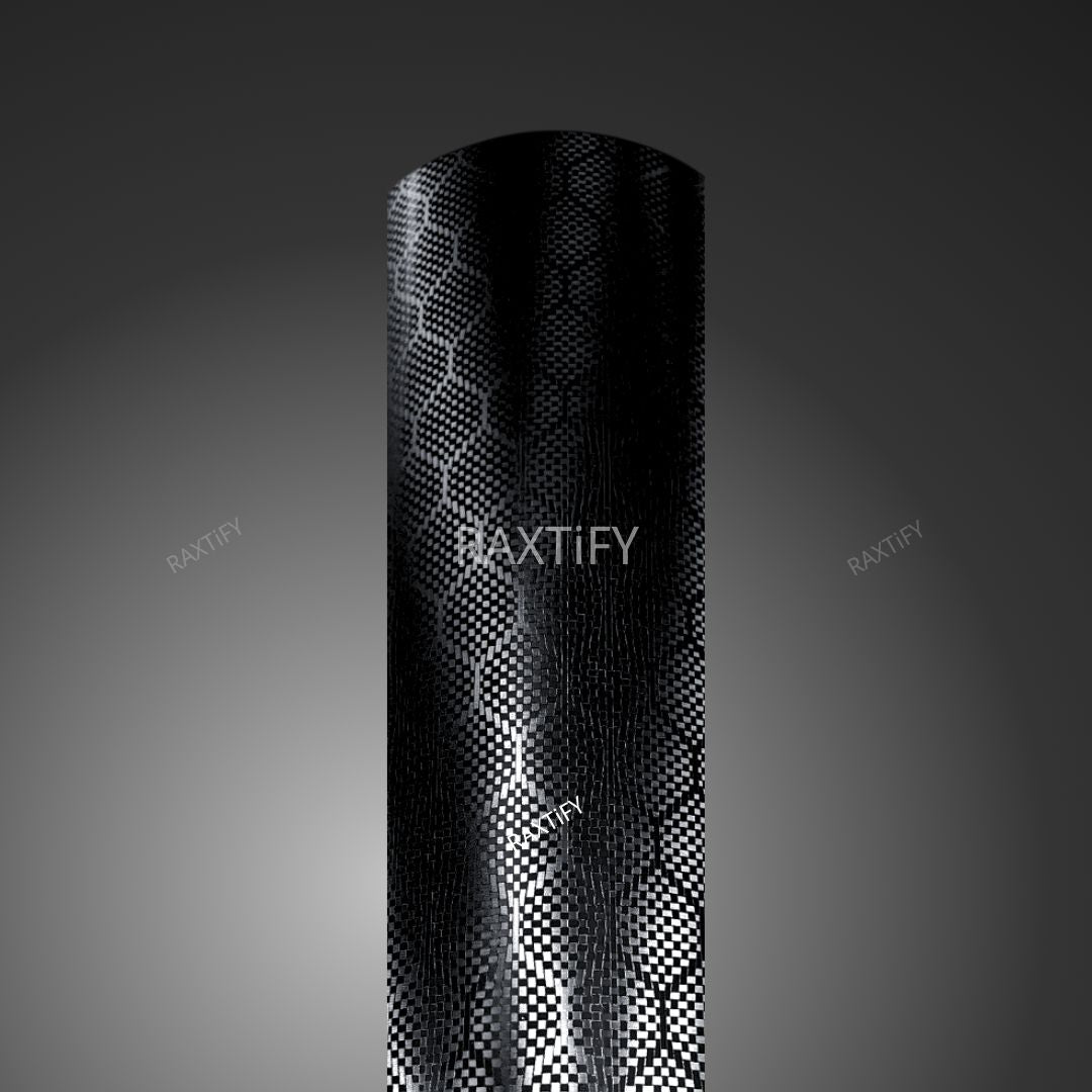 Matte Honeycomb Carbon Fiber Black Vinyl Wrap