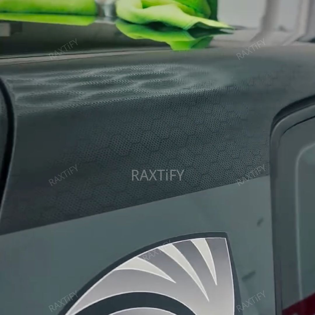 Matte Honeycomb Carbon Fiber Black Vinyl Wrap details