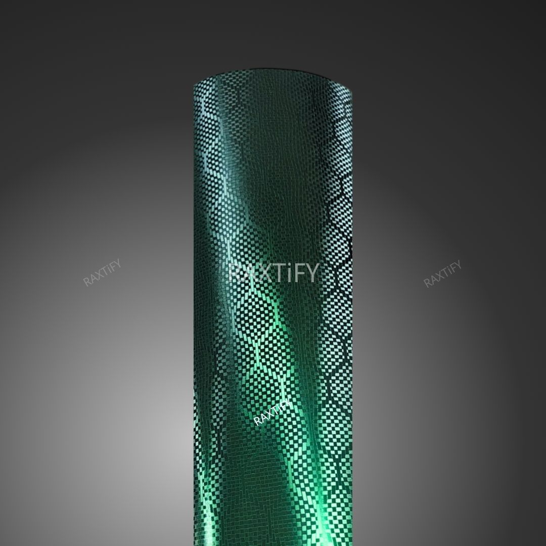Matte Honeycomb Carbon Fiber Dark Green Vinyl Wrap