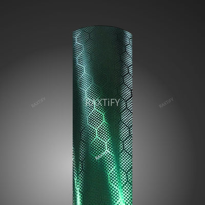 Matte Honeycomb Carbon Fiber Dark Green Vinyl Wrap