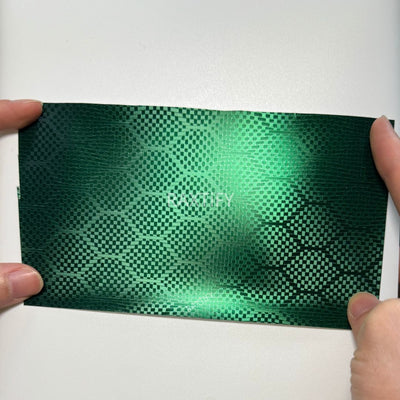 Matte Honeycomb Carbon Fiber Dark Green Vinyl Wrap