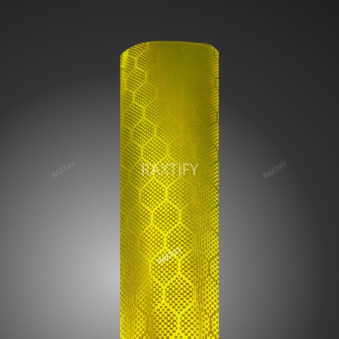 Matte Honeycomb Carbon Fiber Gold Vinyl Wrap