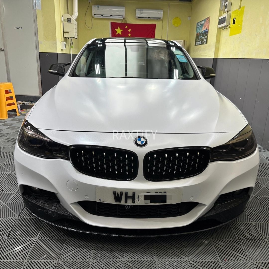 Matte Metallic Titanium White Vinyl Wrap