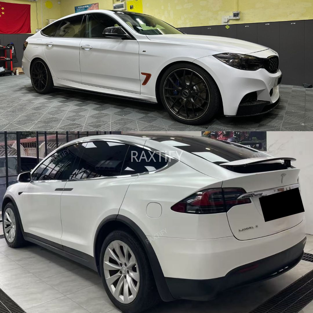 Matte Metallic Titanium White Vinyl Wrap