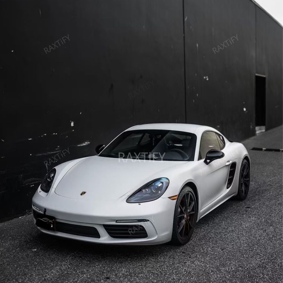 Matte Silk Ash Gray Vinyl Wrap on Porsche
