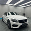 Matte Silk Creame White Car Wrap on Benz inside look