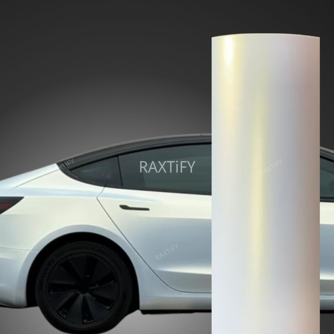 Matte Silk White Gold Car Wrap