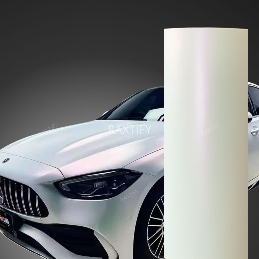 Matte Silk White Red Car Wrap main