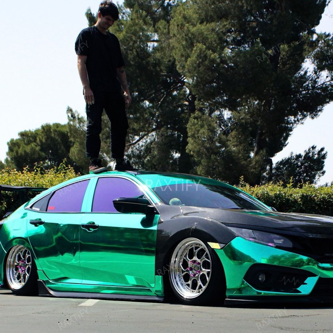 Mirror Chrome Green Vinyl Wrap
