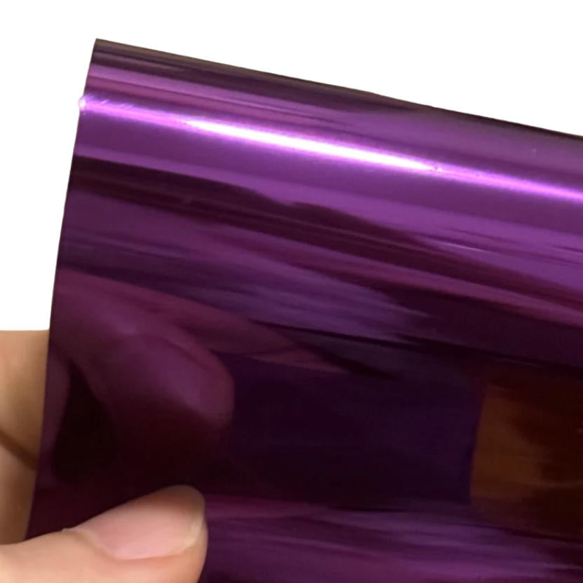 Mirror Chrome Purple Vinyl Wrap sample