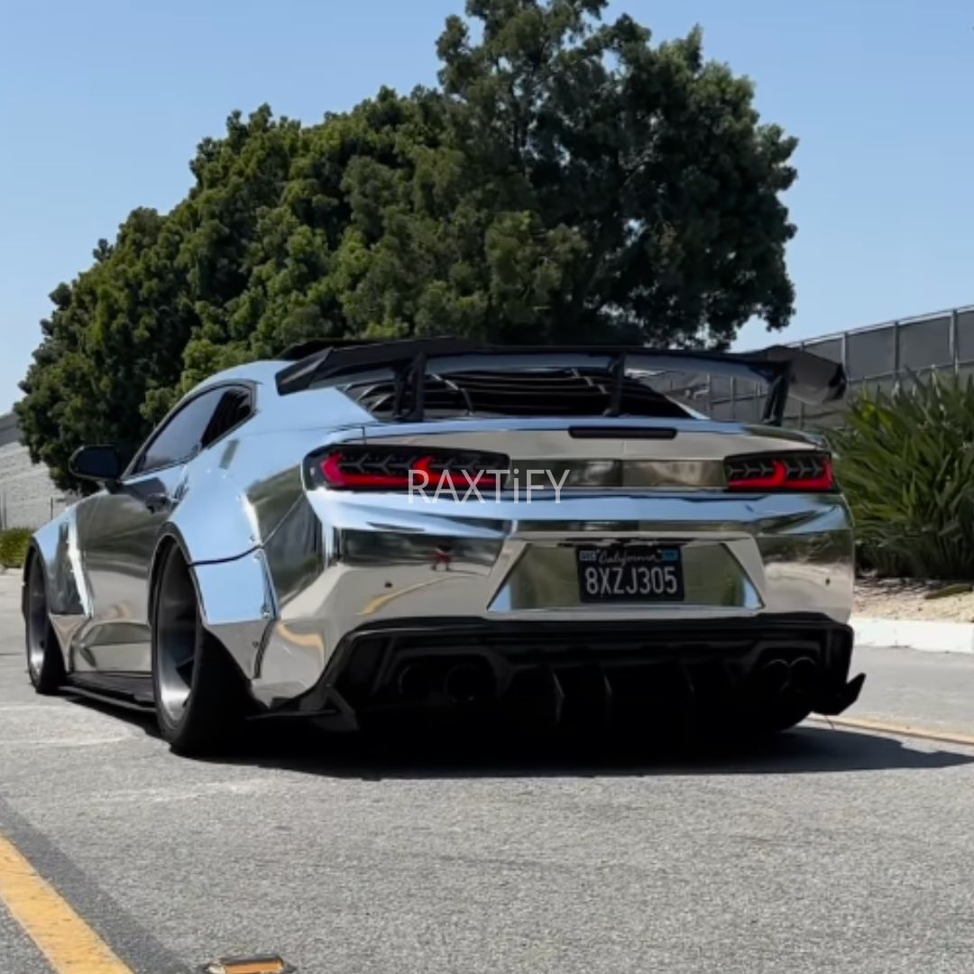 Rear of Mirror Chrome Silver Vinyl Wrap