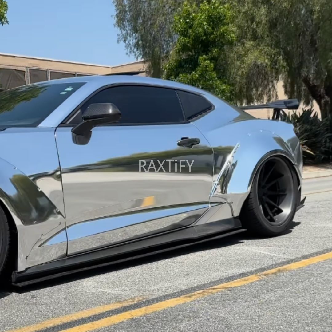 Side of Mirror Chrome Silver Vinyl Wrap