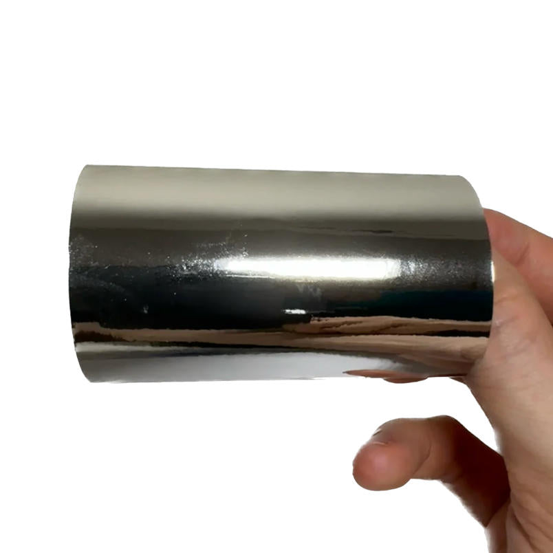 Mirror Chrome Silver Vinyl Wrap Sample