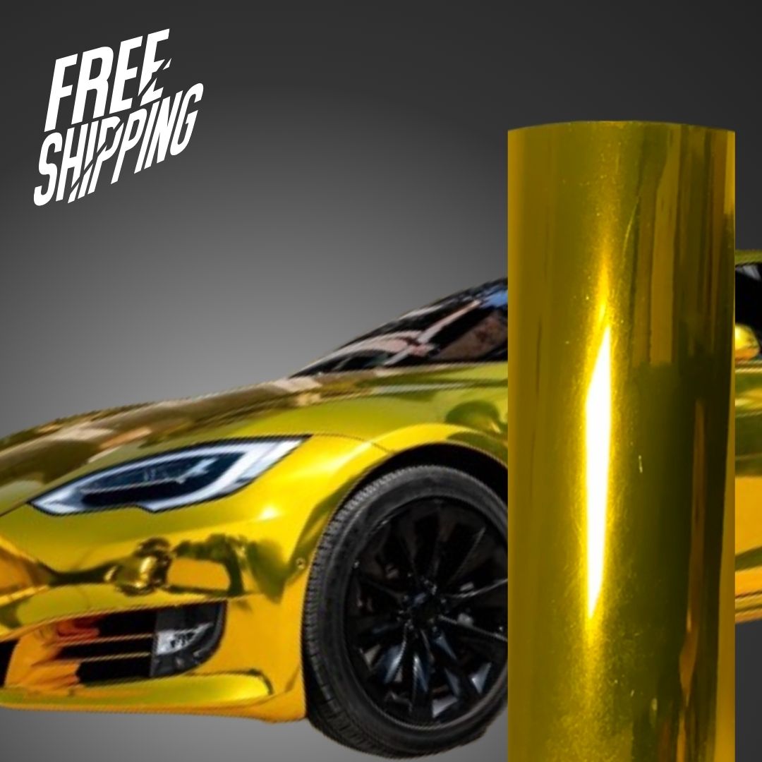 Mirror Chrome Yellow Vinyl Wrap