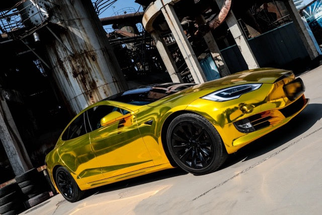 Mirror Chrome Yellow Vinyl Wrap Color