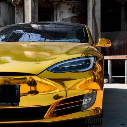 Mirror Chrome Yellow Vinyl Wrap Color