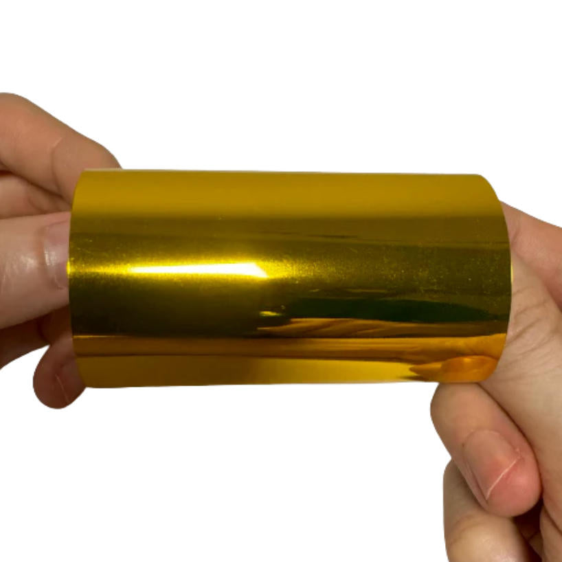 Mirror Chrome Yellow Vinyl Wrap sample