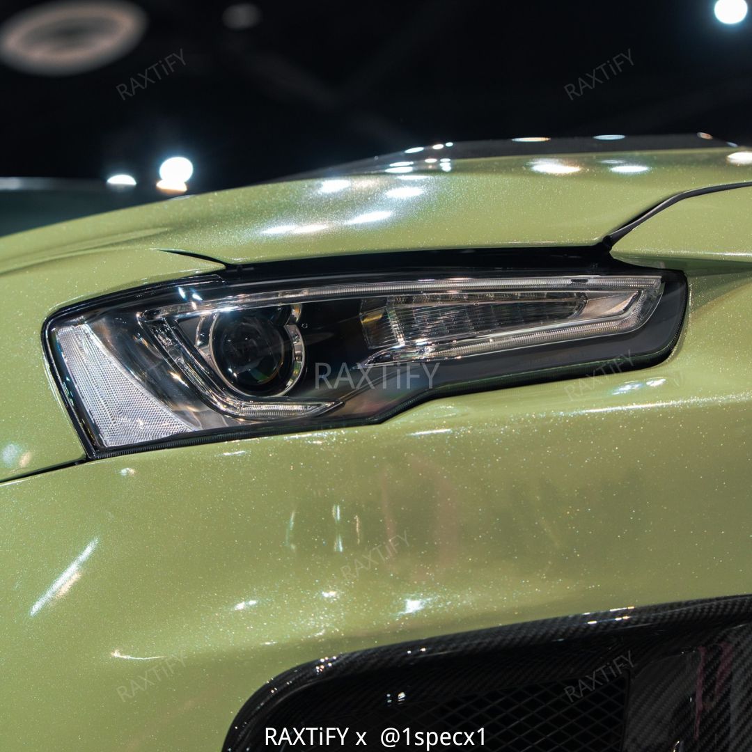 Mitsubishi in Gloss Diamond Pearl Light Khaki Green Vinyl Wrap