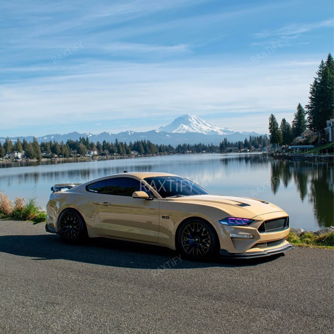 Gloss Concord Buff Vinyl Wrap Mustang look