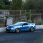 Mustang Gloss Metallic Silver Lake Blue Vinyl Wrap