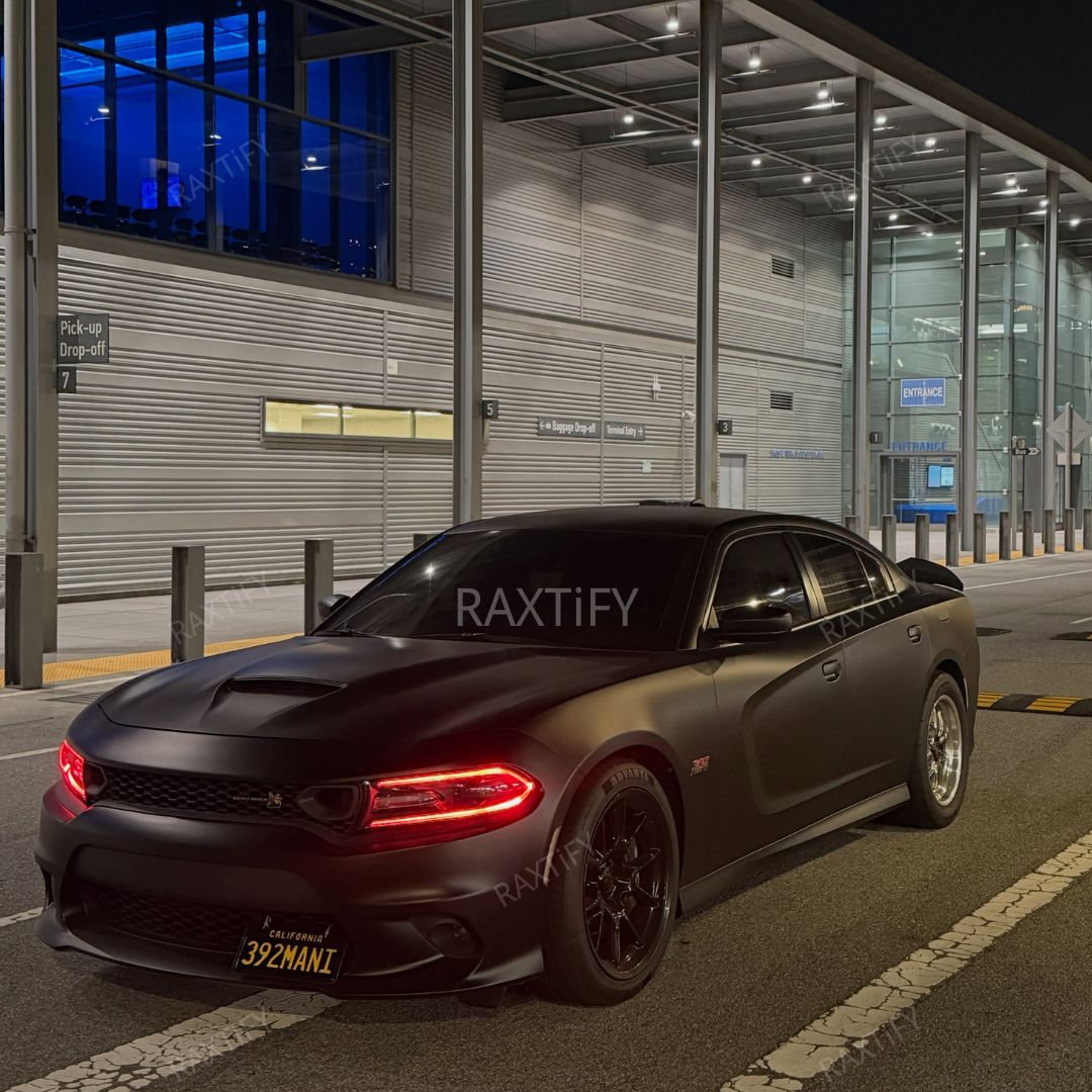 Satin Chrome Ultra Black Vinyl Wrap mustang